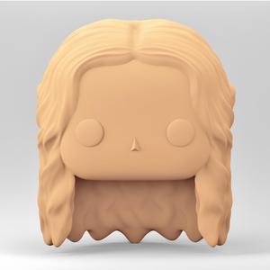 Stylized Chibi / POP Head STL | 3D Print File | WH_3-16 | Half Up Half Down