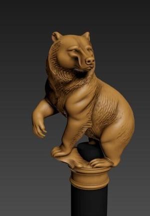 bear Gentleman Knob Walking Cane