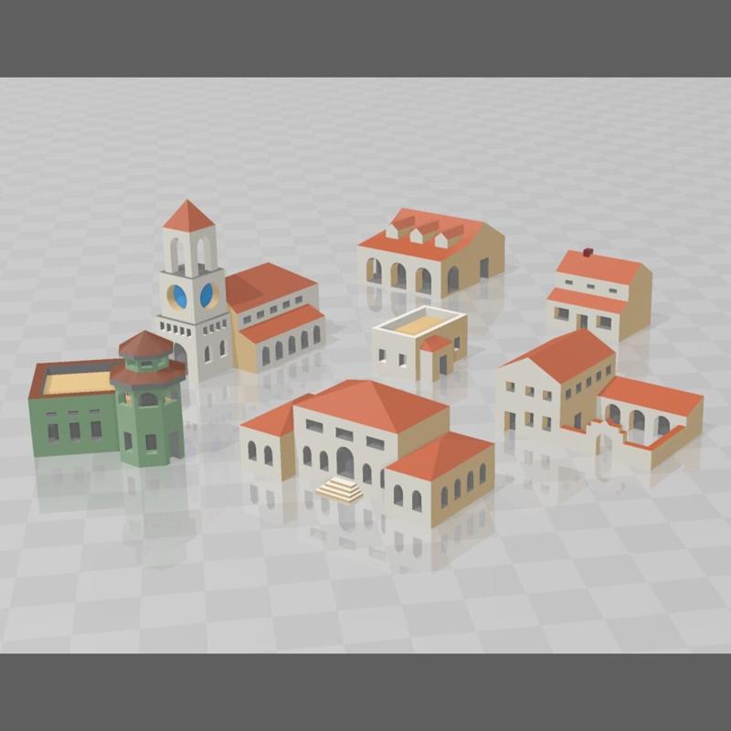 Coastal Terrain Civic & Specialty Buildings - Caribbean / Mediterranean Pirate themed terrain