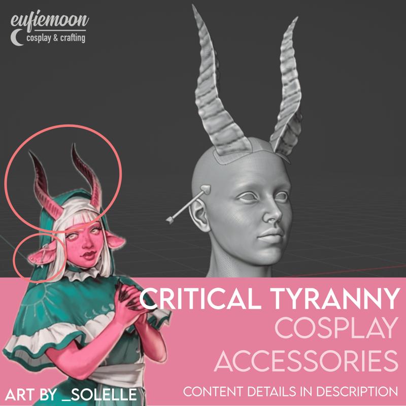 Critical Role Tyranny Horns Earring Cosplay Accessories Campaign 4