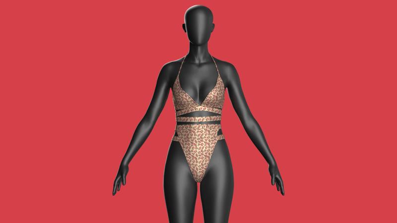 Girls Bikini-Summer Print V2 | Marvelous / Clo3d / obj / fbx