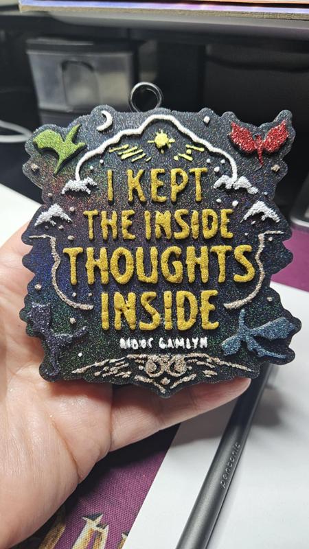 Inside Thoughts Fourth Wing Freshie Mold - 3D Model Mold Box for Silicone Freshie Moulds