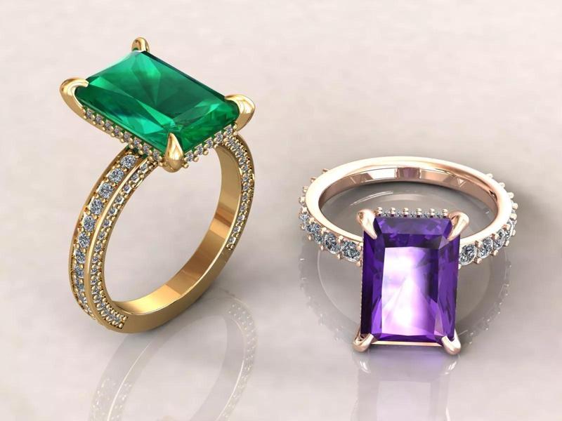 Engagement Ring Emerald Cut 5 ct