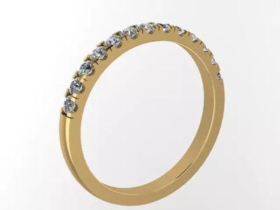 eternity maching band with 13diamonds