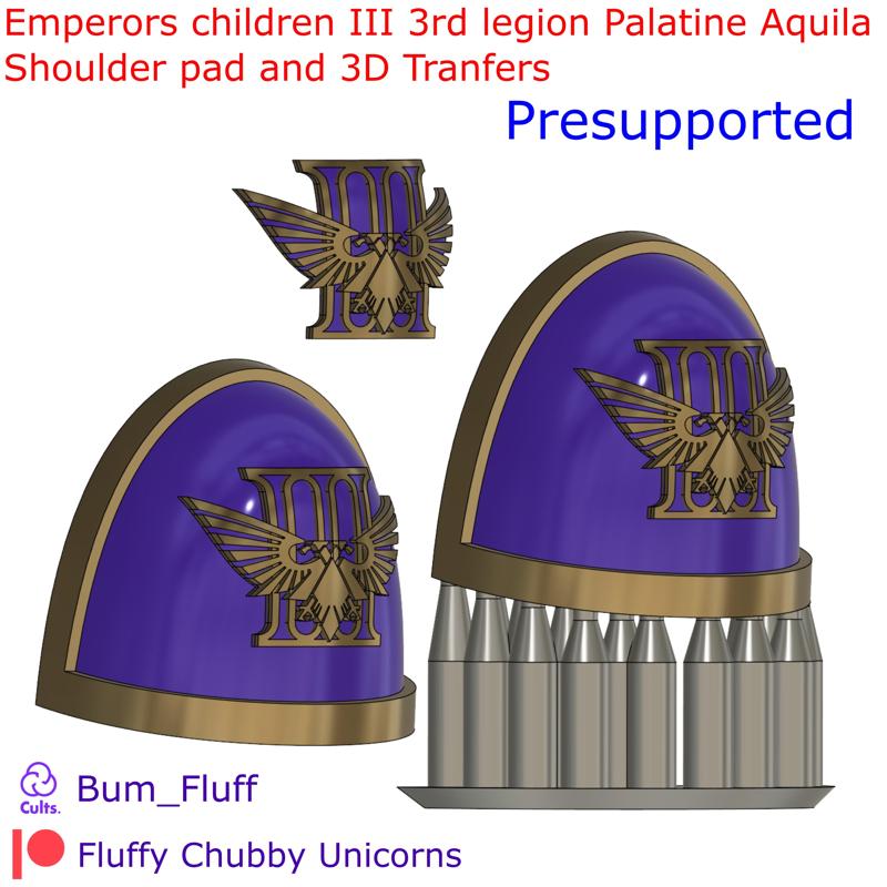 Emperors children III 3rd legion and Palatine Aquila shoulder pad (larger icon)