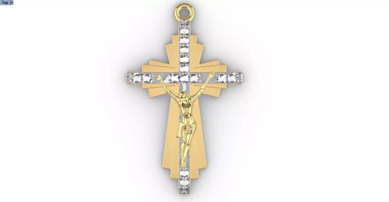 JESUS CROSS DIAMOND PENDANT