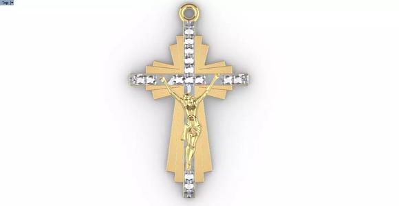 JESUS CROSS DIAMOND PENDANT