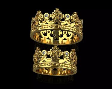 Exquisite Gold Ring   Crown  0170