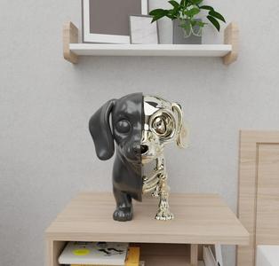 Dachshund Xray - Half Bone Art Toy Decorative Sculpture