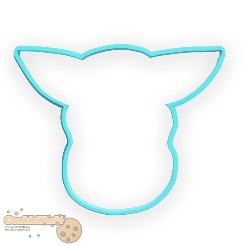 Baby yoda cookie cutter silhouette
