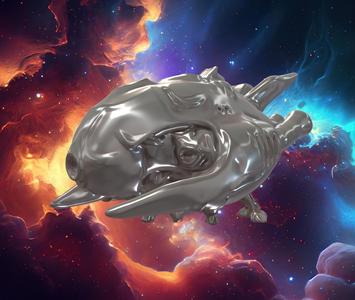 HR Giger-style go spaceship