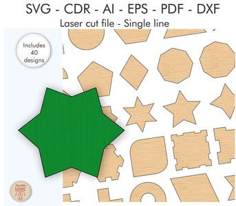 Geometric Shapes - Vectors for laser cutting