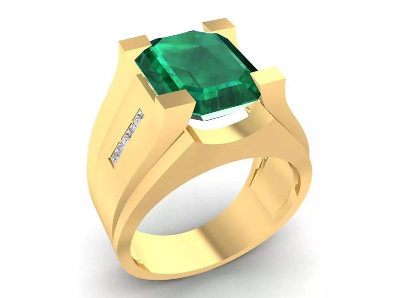 fengshui lucky emeral men ring 3266