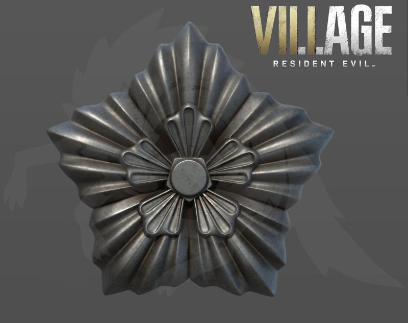 Residual Evil Village 3D model Dimitrescu’s daughter flower pin for cosplay