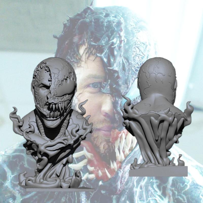 venom Half-Transformed Symbiote Bust