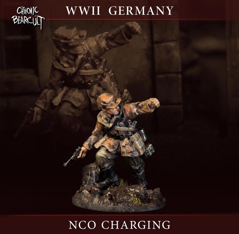 WW2 German NCO 1  with a Scenic Base 28mm