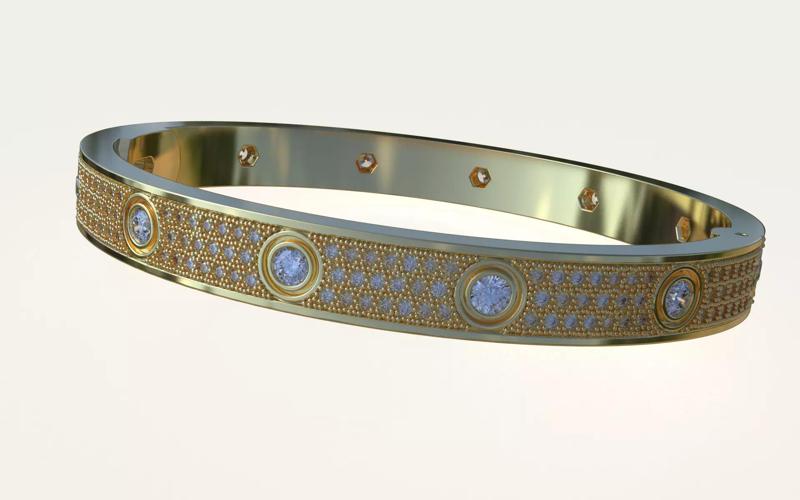 Bracelet Love de Cartier Paved 150mm