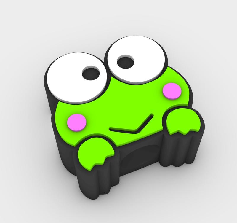 Straw Topper KEROPPI Fits Standard & Stanley Straws | STL, 3MF pre-painted