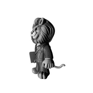 Lion Kid in Suit 3D Print – Decorative Showpiece Figurine