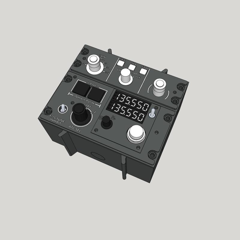 CRJ-900 Radio and Weather Radar control panel