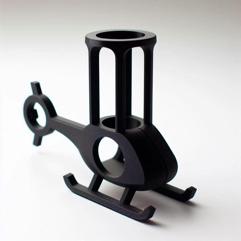 Helicopter Showpiece 3D Print – Decorative Model, Modern Desk Ornament