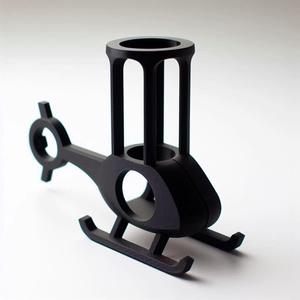 Helicopter Showpiece 3D Print – Decorative Model, Modern Desk Ornament