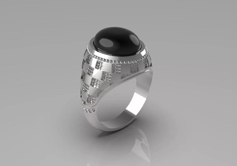 man gemstone ring mr0060