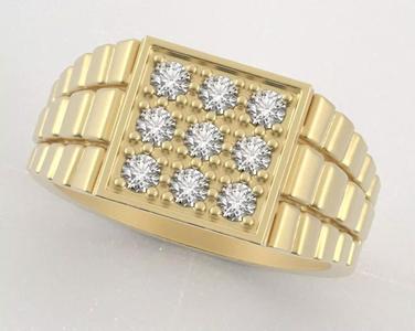 Man ring design with gems