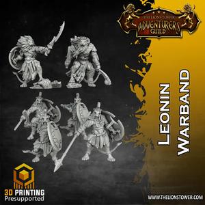Leonin Warband - Set of 6 (32mm scale, Pre-supported Miniatures)