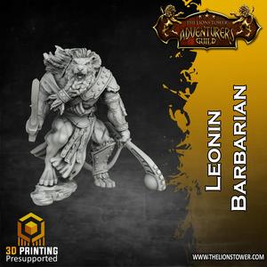 Leonin Tribe - Barbarian  (32mm scale, Pre-supported Miniature)