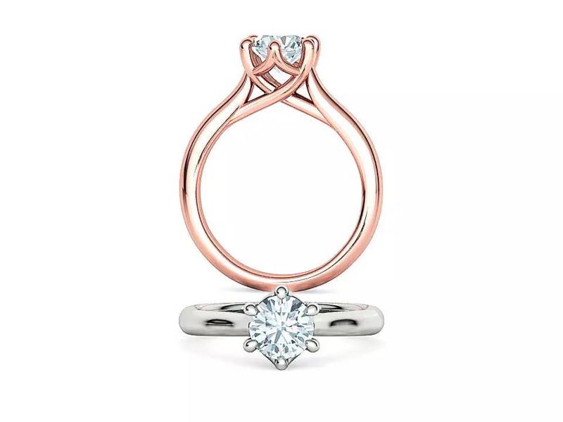 Mila Trellis Solitaire Ring 1ct stone 6claw design ring 3dmodel