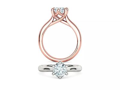 Mila Trellis Solitaire Ring 1ct stone 6claw design ring 3dmodel