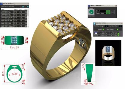 Mens Ring Brilliant Signet model mr0286