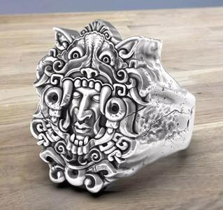 Mayan ring 3d model for 3d printing 3D print model