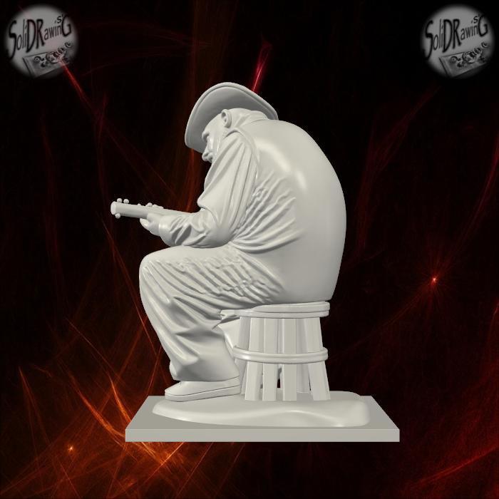 Old Cowboy Playing Gentle Guitar – SoliDRawinGs SG827