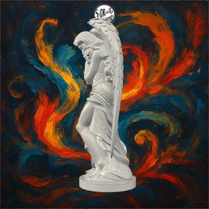 Weeping Guardian Angel Marble Statue – SoliDRawinGs SG774