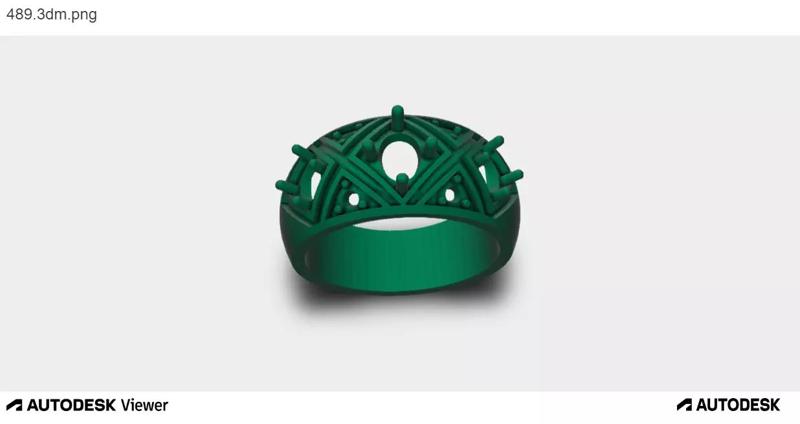 Men Ring With 3 Oval Cut Stone