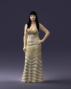 000026 Golden dress