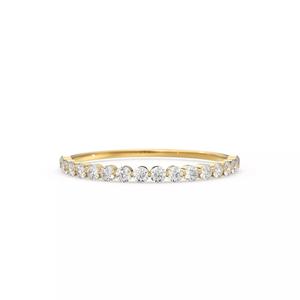 Round Cut Diamond Full Eternity Wedding Band Zircon Gold Ring