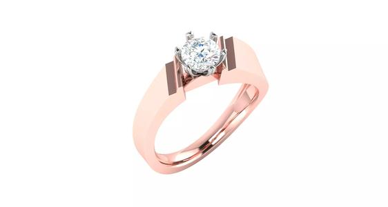 Rose gold -Diamond Ring- 3DM AND STL File  - DC LR-0805