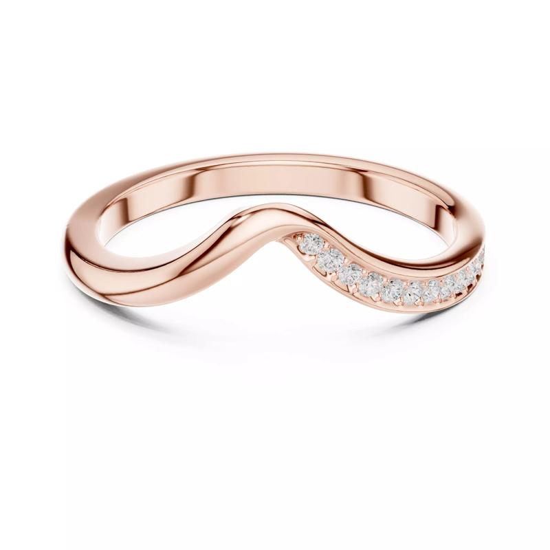 Round Cut Diamond Curve Engagement Wedding Ring 3DM STL Video