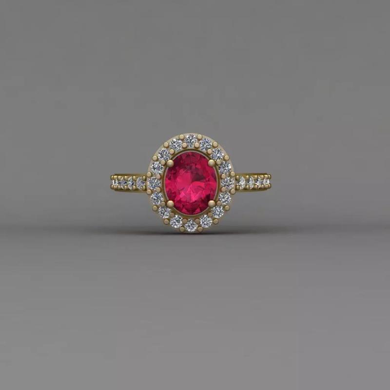 Woman diamond Ring 3D print model