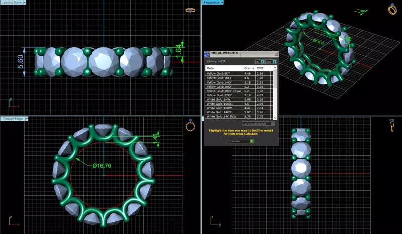 Round Diamond U Prong Set Eternity Wedding Band 5mm6
