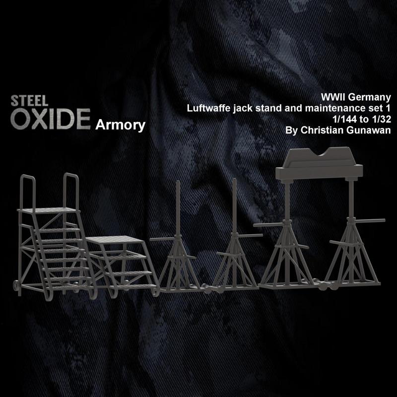 WWII German Luftwaffe jack stand maintenance set 1