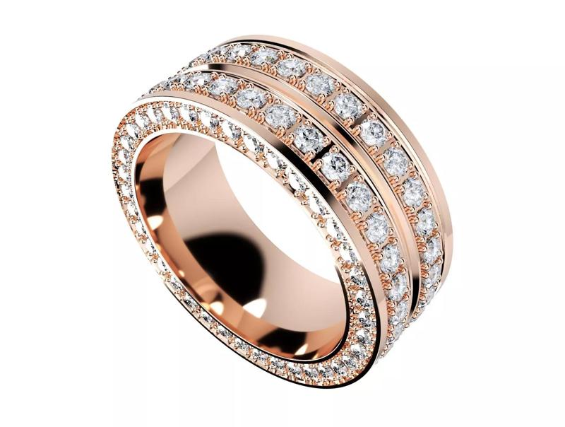 Ring For Men And  Women 9 mm Wide Design-PSJM001V12VA