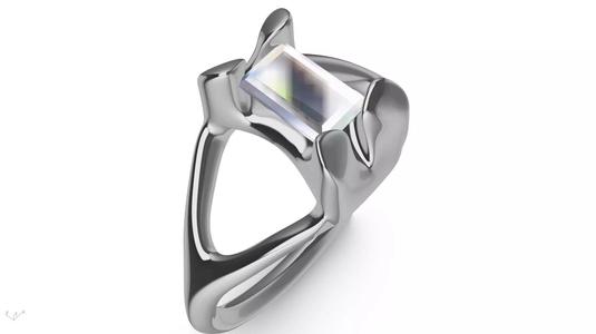 Modern BAGUETTE RING STL VERIFIED