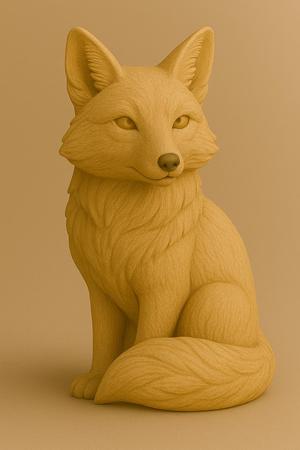 Fox Figurine – 3D Printable Decorative Model