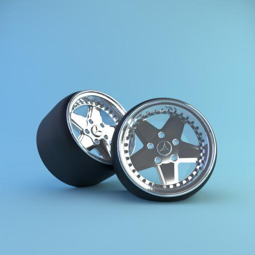 mercedes AMG wheels 1/64 SCALE