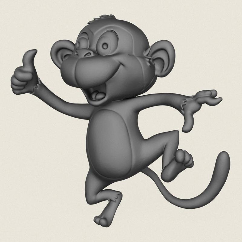 Monkey Toy Print Ready 3D Model