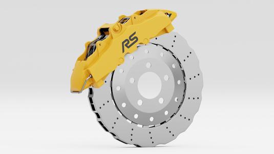 RS Brake Caliper and Brake Disc 3D Model